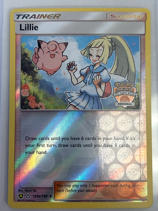 POKÉMON TCG LILLIE REVERSE HOLO 125a/156 POKÉMON LEAGUE NEAR MINT CONDITION