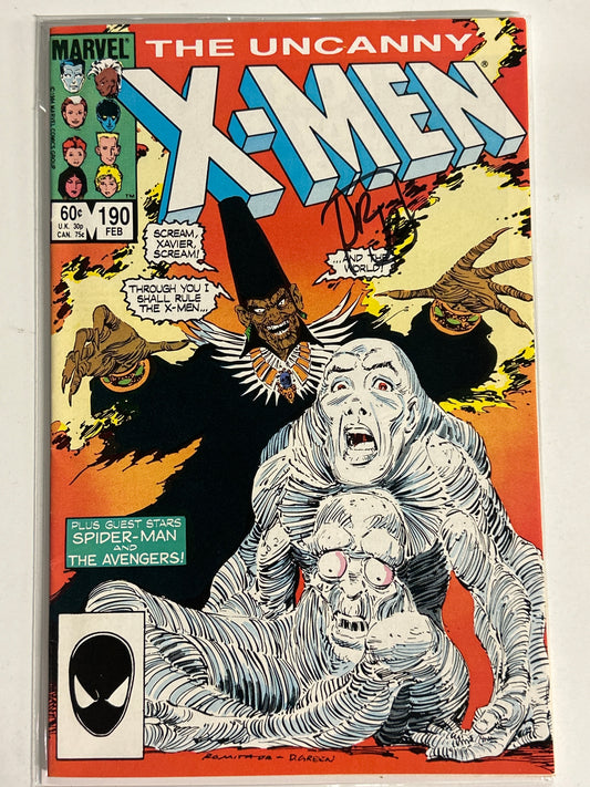 MARVEL COMICS UNCANNY X-MEN 190 SIGNED BY JOHN ROMITA JR NEAR MINT CONDITION
