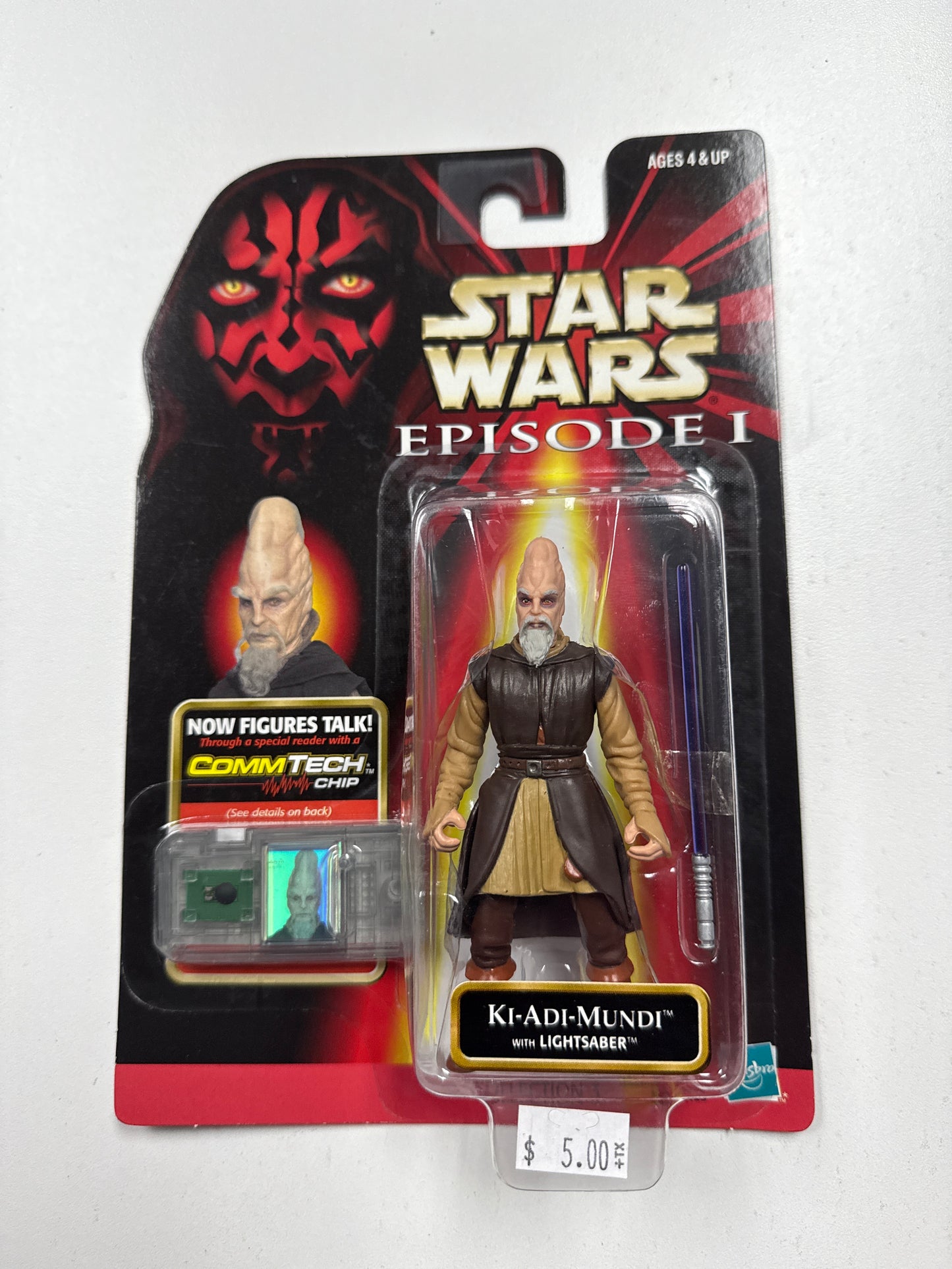 Ki-Adi-Mundi with Lightsaber Star Wars Episode I  Action Figure Talking CommTech Chip
