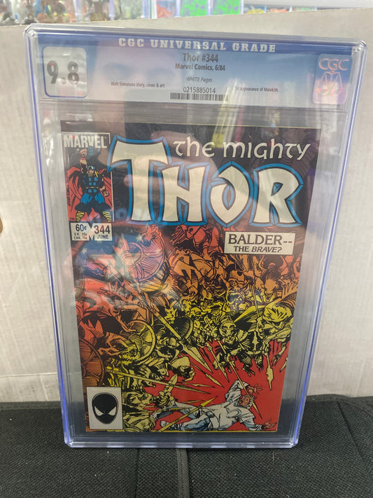 MARVEL COMICS THOR #344(1984) 1ST APPEARANCE OF MALEKITH CGC 9.8 WP