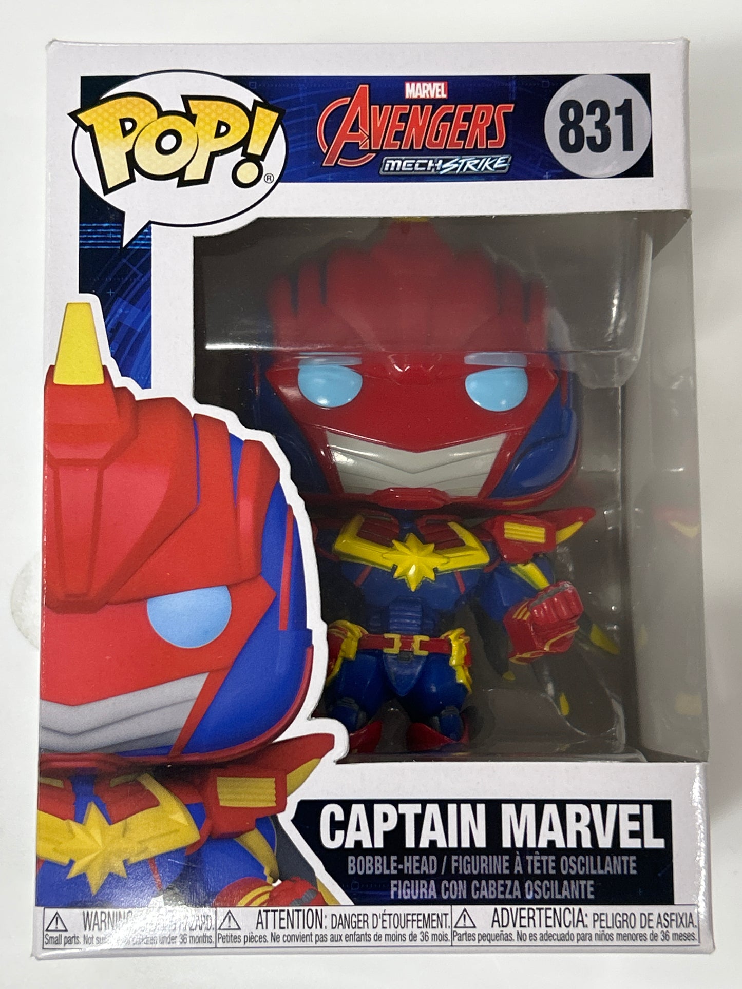 FUNKO POP AVENGERS MECHSTRIKE CAPTAIN MARVEL GREAT CONDITION