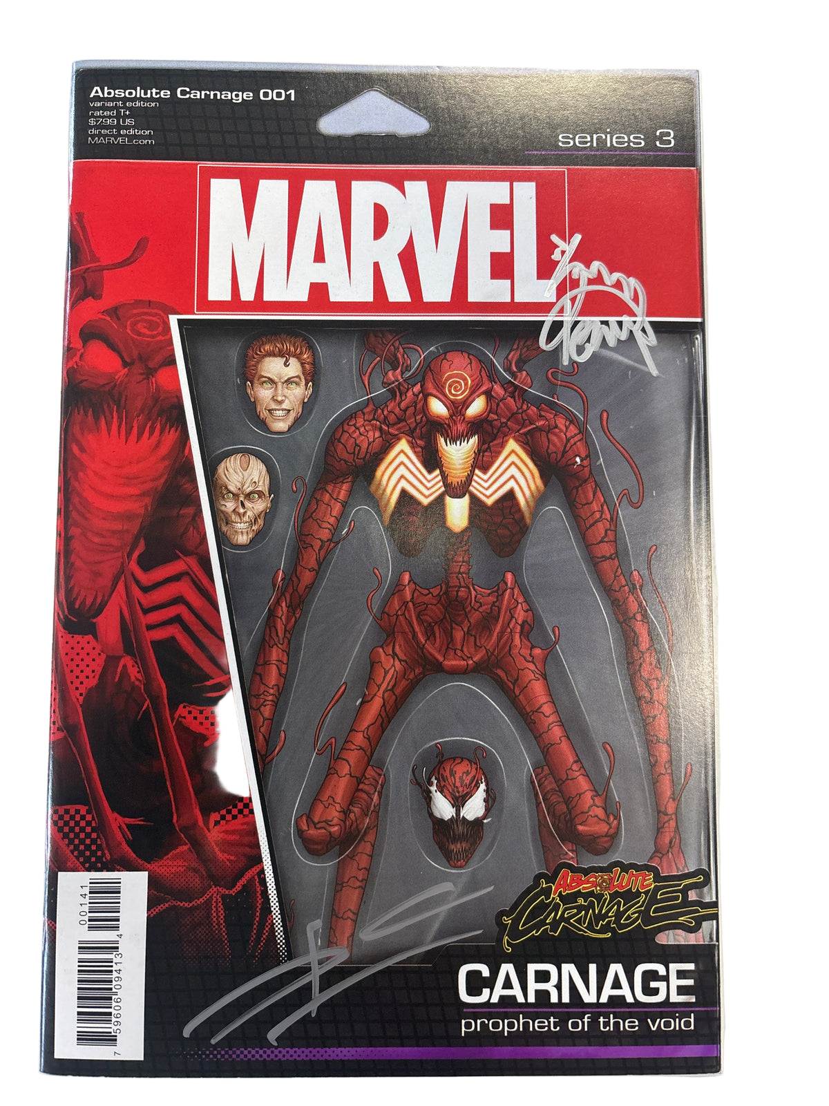 MARVEL COMICS ABSOLUTE CARANAGE #1 SIGNED BY RYAN STEGMAN & DONNY CATES WITH CERTIFICATE OF AUTHENTICITY
