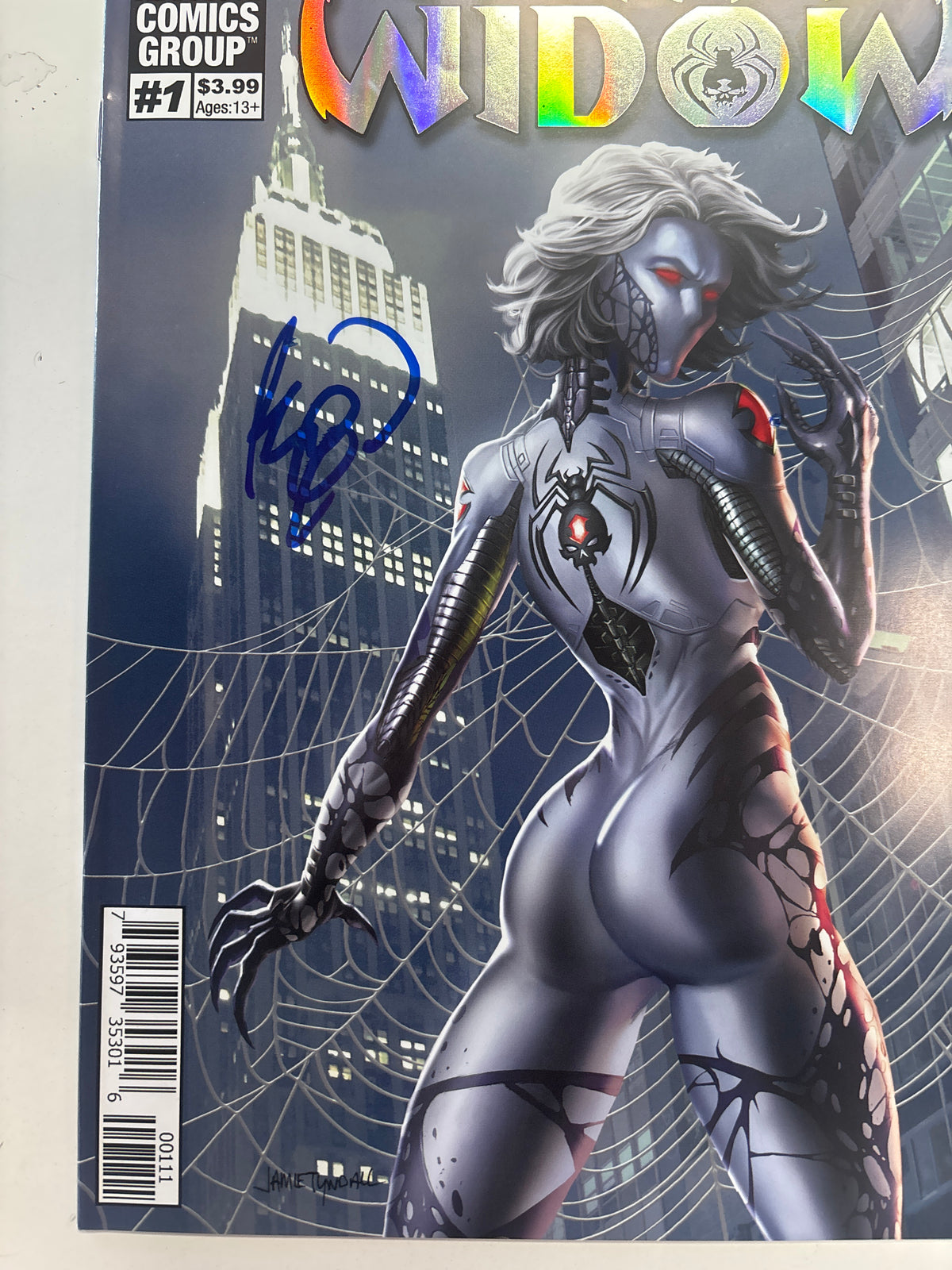 ABSOLUTE COMICS GROUP WHITE WIDOW #1 SIGNED BY BENNY POWELL W COA