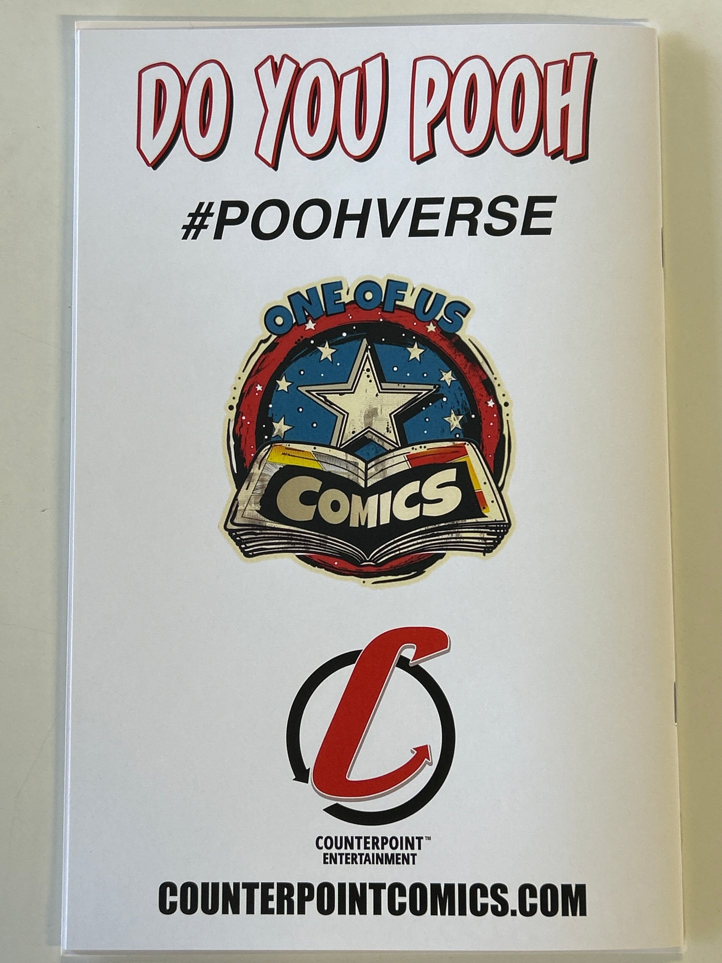 COUNTERPOINT DO YOU POOH?#1 (2025) ONE OF US COMICS EXCLUSIVE VIRGIN COVER 5/10 MINT CONDITION