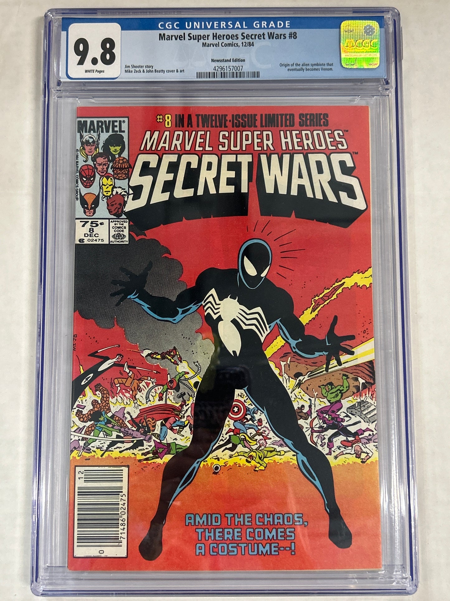 MARVEL COMICS MARVEL SUPER HEROS SECRET WARS CGC 9.8 WP