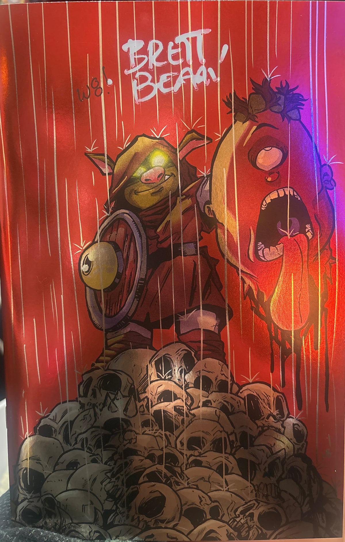 DORC #4 MATTHEW WAITE FOIL VARIANT SIGNED BY BRETT BEAN WITH COA