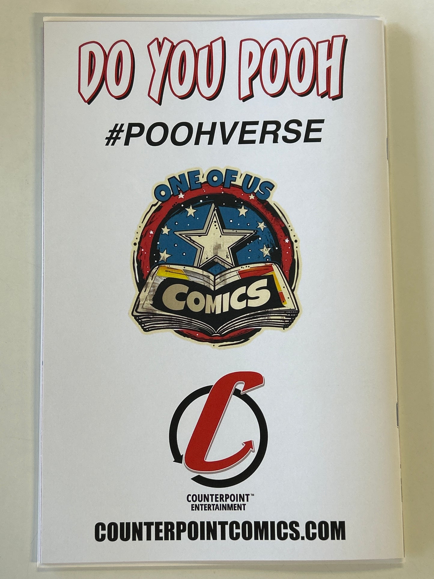 COUNTERPOINT DO YOU POOH?#1 (2025) ONE OF US COMICS EXCLUSIVE VIRGIN COVER 7/10 MINT CONDITION