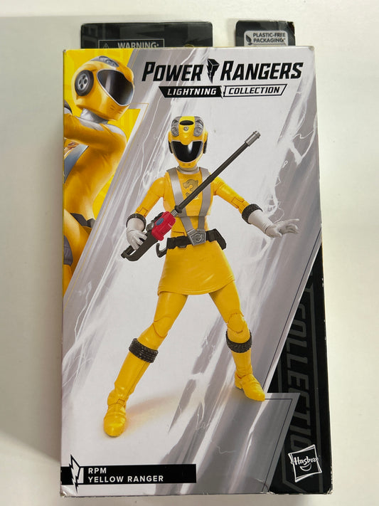 HASBRO POWER RANGERS LIGHTING COLLECTION RPM YELLOW RANGER NEW IN LIGHT PLAY CONDITION BOX