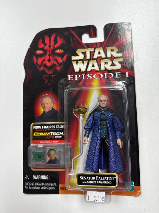 Senator Palpatine Star Wars Episode I  Action Figure Talking CommTech Chip