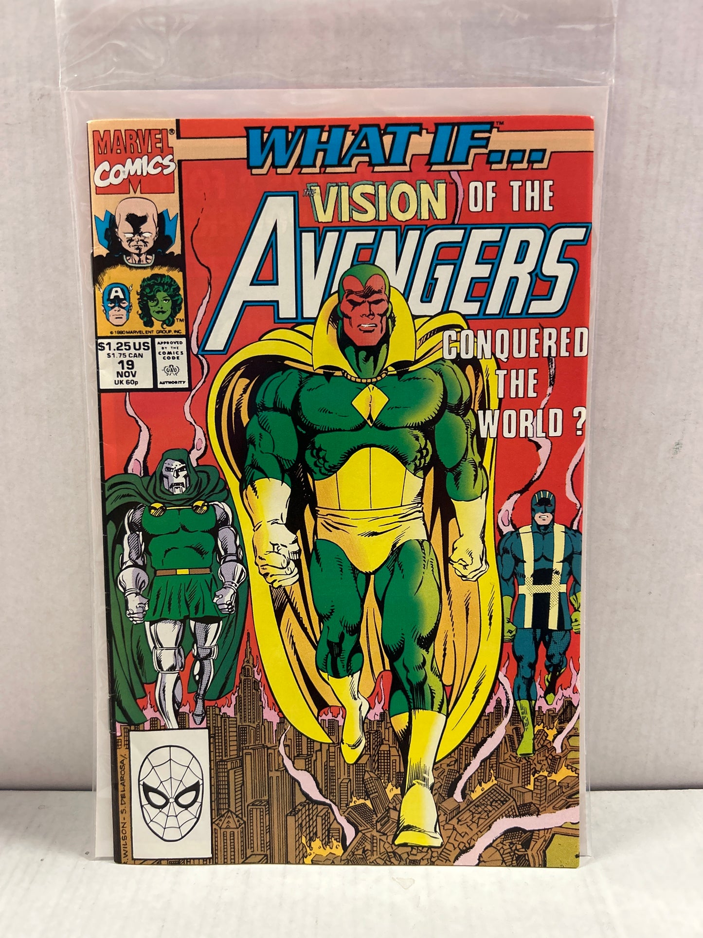 MARVEL COMICS WHAT IF… VISION OF THE AVENGERS CONQUERED THE WORLD? #19 DIRECT LABEL