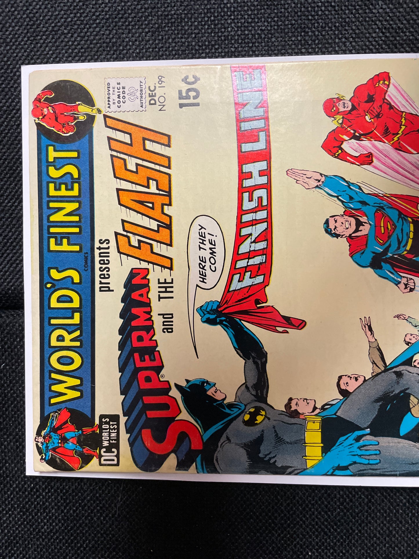 WORLDS FINEST COMICS #199 (1970, KEY, 3rd SUPERMAN VS FLASH RACE!) VF/NM