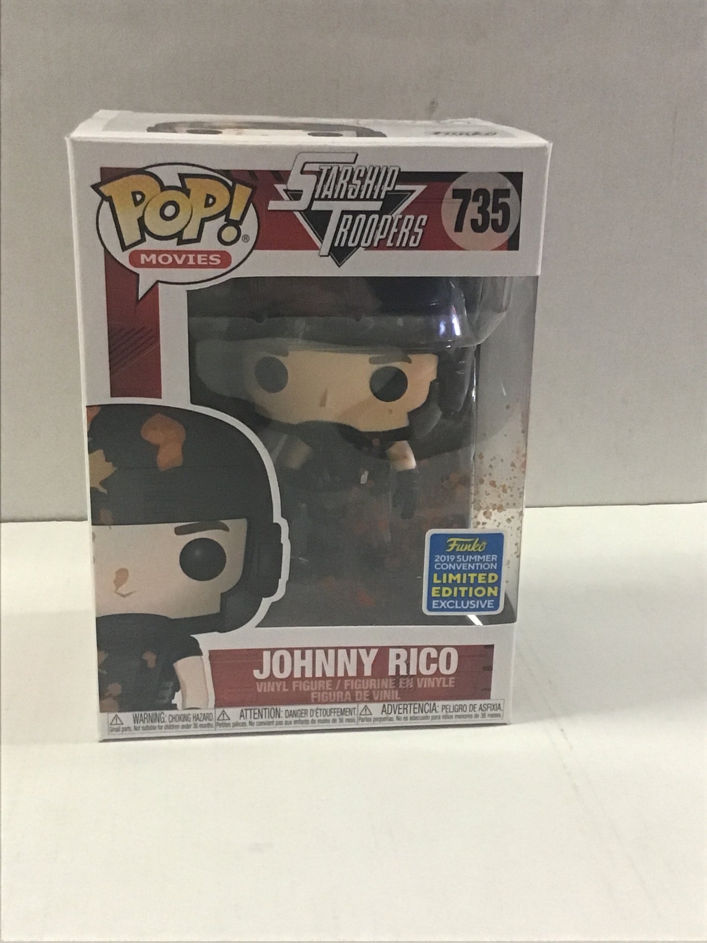 FUNKO POP MOVIES #735 JOHNNY RICO! LIMITED EDITION STARSHIP TROOPERS (2019 ,SUMMER CONVENTION EXCLUSIVE)