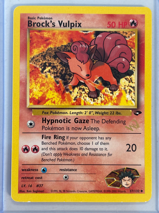 POKÉMON TCG BROCK’S VULPIX WOTC STAMP 37/132 NEAR MINT/ LIGHT PLAY CONDITION