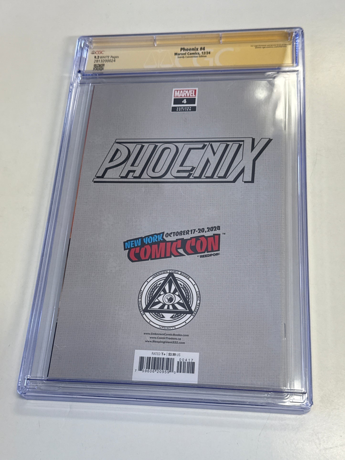 MARVEL PHONEIX #4 SIGNED AND SOETCH BY NATHAN SZERDY NYCC EXCLUSIVE CGC 9.2
