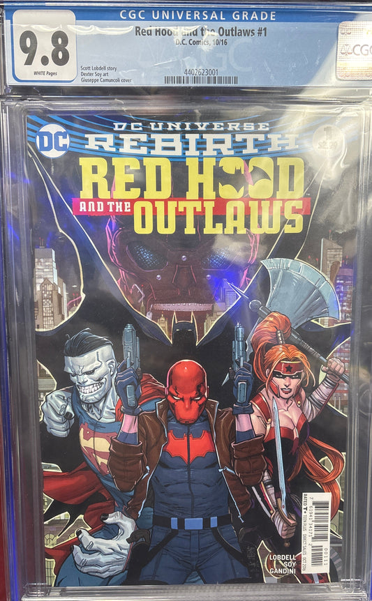 CGC UNIVERSAL GRADE 9.8 DC COMICS RED HOOD AND THE OUTLAWS #1
