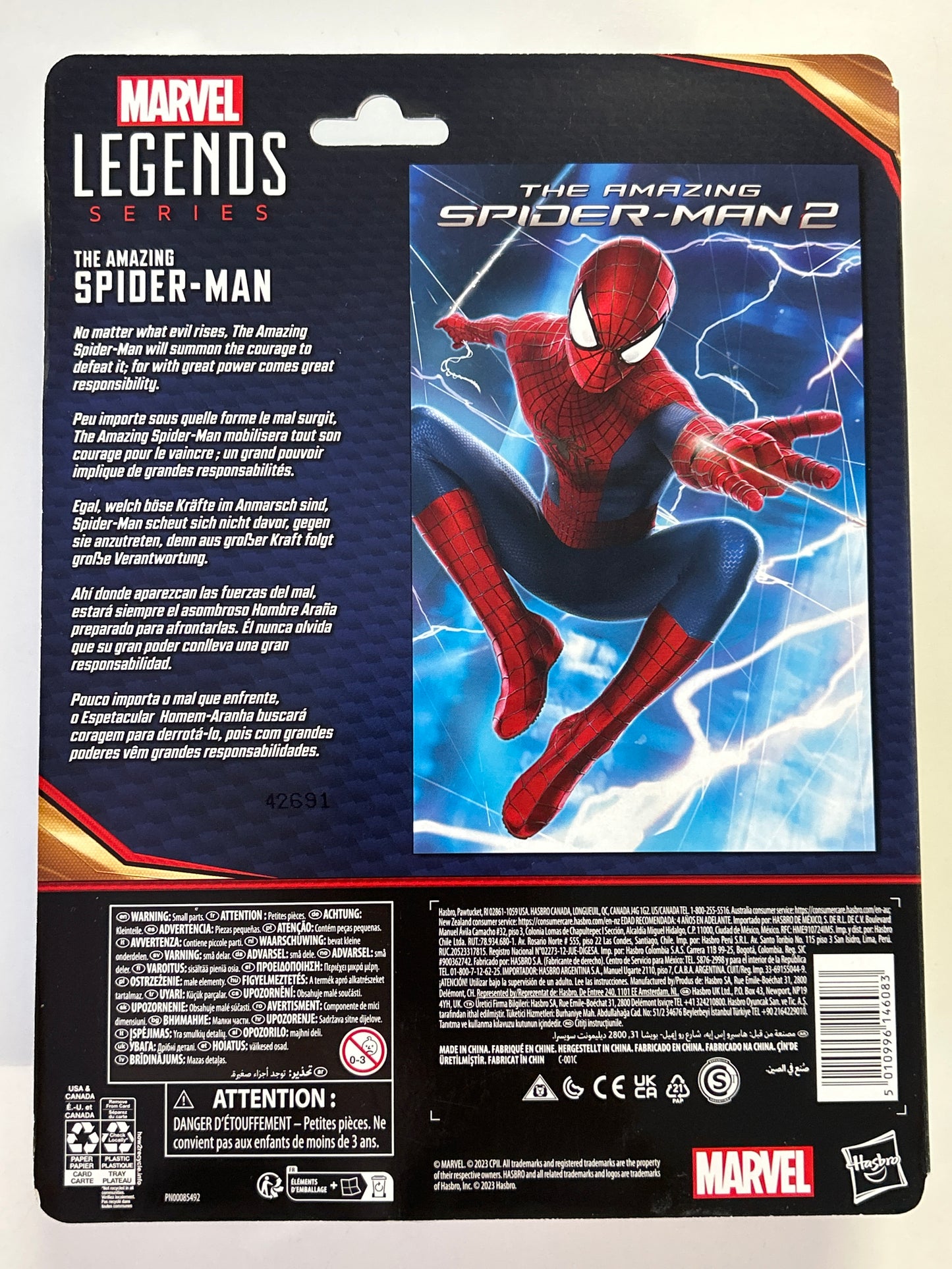 MARVEL LEGENDS SERIES: THE AMAZING SPIDER-MAN 2 FIGURE NEW IN NEAR MINT BOX