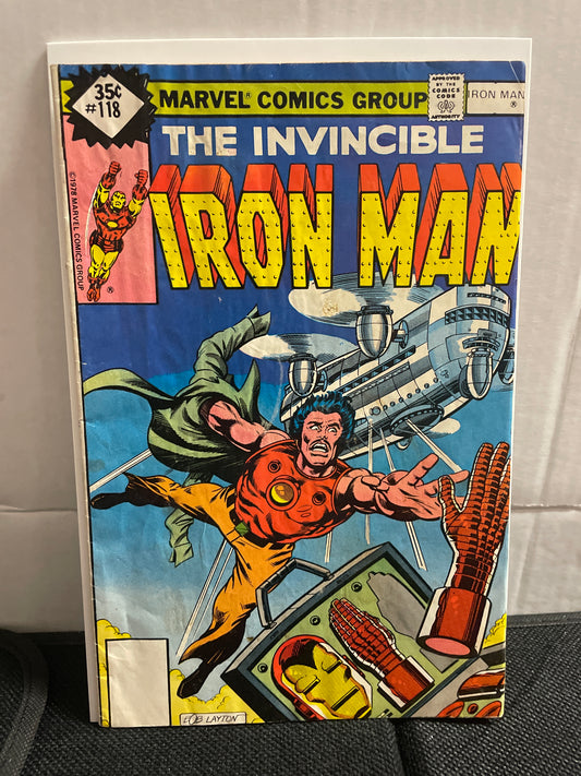 INVINCIBLE IRON MAN #118 (1979, KEY ISSUE, 1st APPEARANCE “RHODEY” JAMES RHODES & TONY’S HALL OF ARMOR!) FINE+