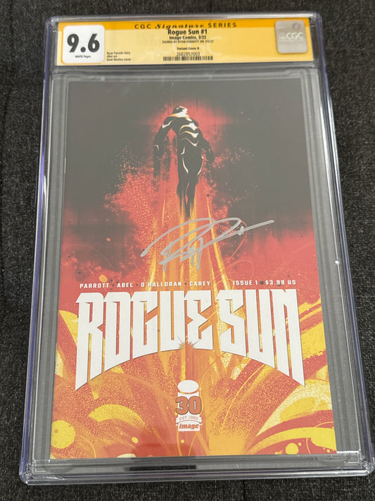 IMAGE COMICS ROGUE SUN #1 SIGNED BY RYAN PARROTT CGC 9.6