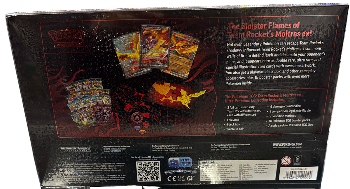POKEMON TCG TEAM ROCKET’S MOLTRES EX UPC ULTRA PREMIUM BOX