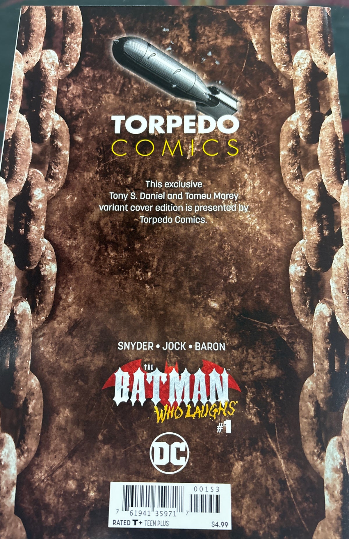 DC BATMAN WHO LAUGHS #1 SIGNED BY TONY S. DANIEL WITH COA
