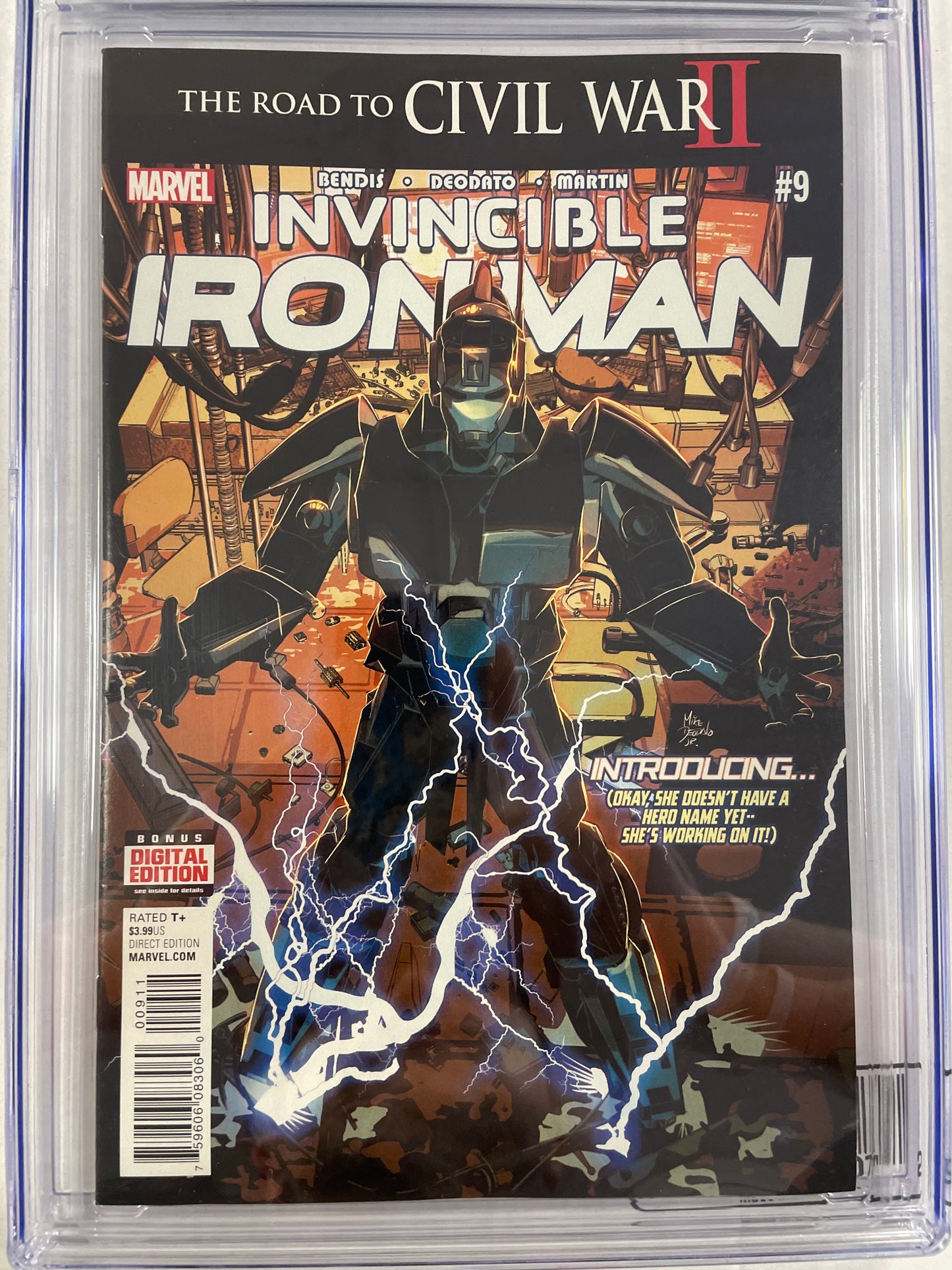 INVINCIBLE IRON MAN #9 CGC 9.6 (2016, MARVEL KEY COMIC) 1st APPEARANCE OF RIRI WILLIAMS!