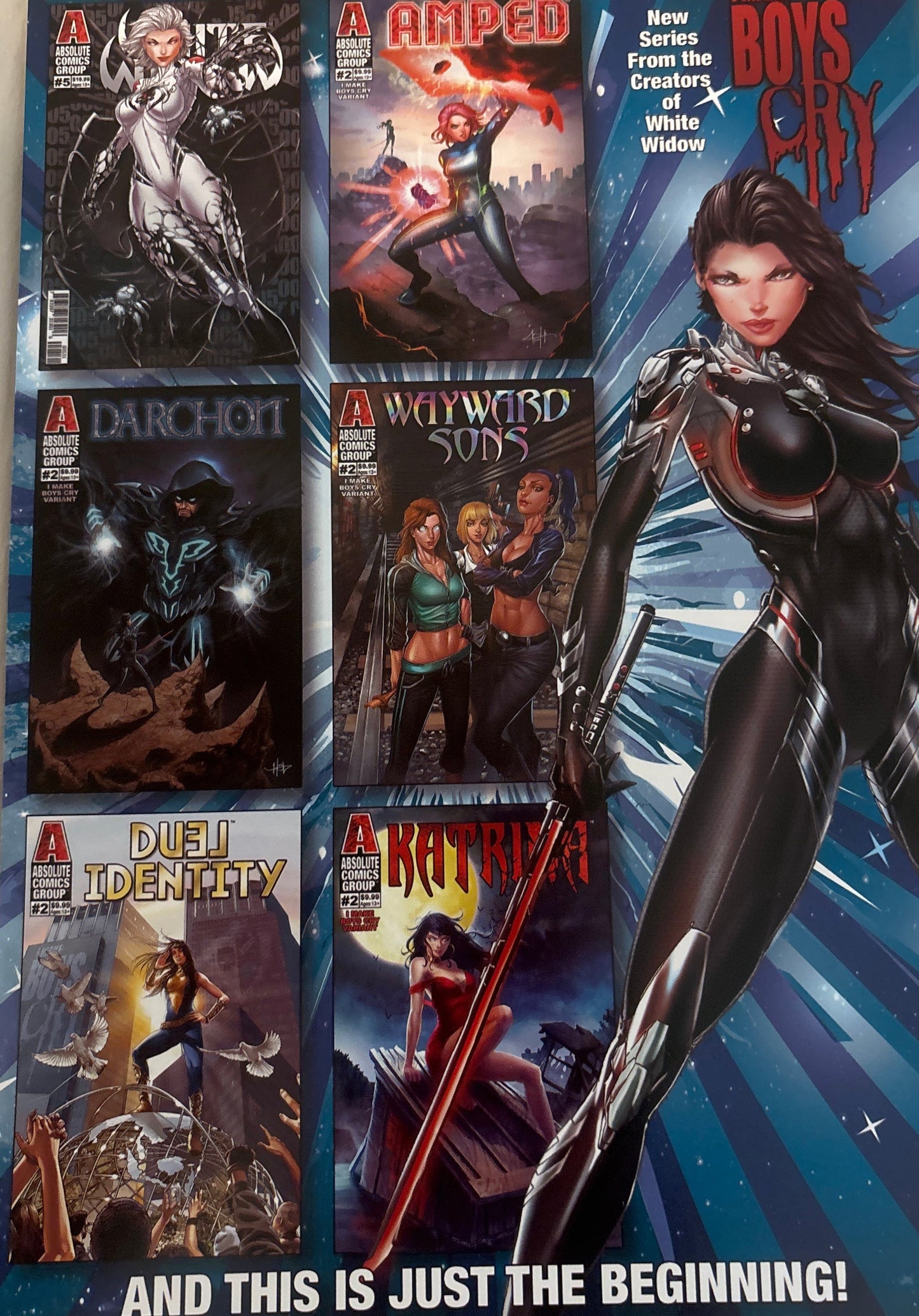 WHITE WIDOW #4 UNBOUND VIRGIN VARIANT COVER SIGNED BY BENNY POWELL WITH COA