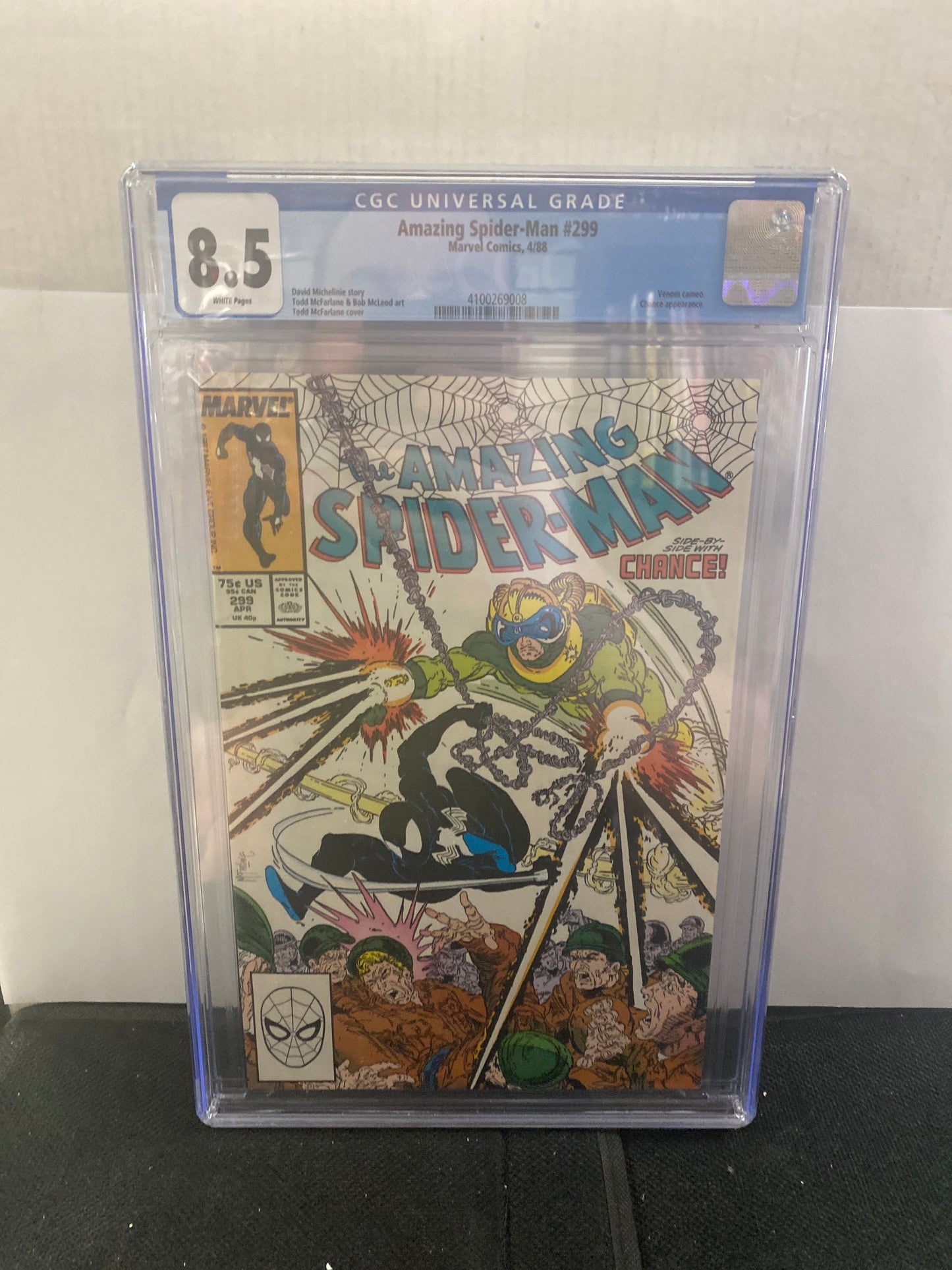 MARVEL COMICS AMAZING SPIDER-MAN #299 (1988) VENOM CAMEO CGC 8.5 WP