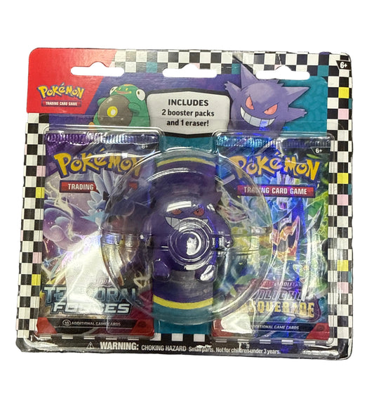 POKEMON TCG 2 PACK BACK TO SCHOOL ERASER GENGAR
