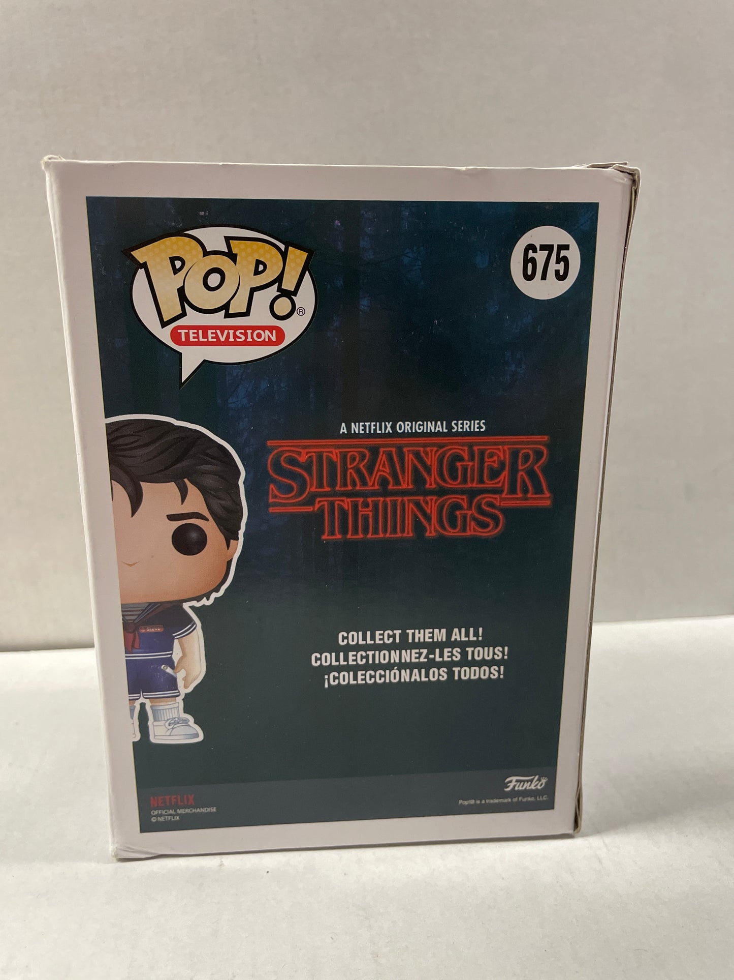 FUNKO POP TELEVISION - STRANGER THINGS #675 STEVE !! (SDCC 2018 LIMITED EDITION VHTF ! 1 of ONLY 1800 MADE) VERY GOOD CONDITION!!