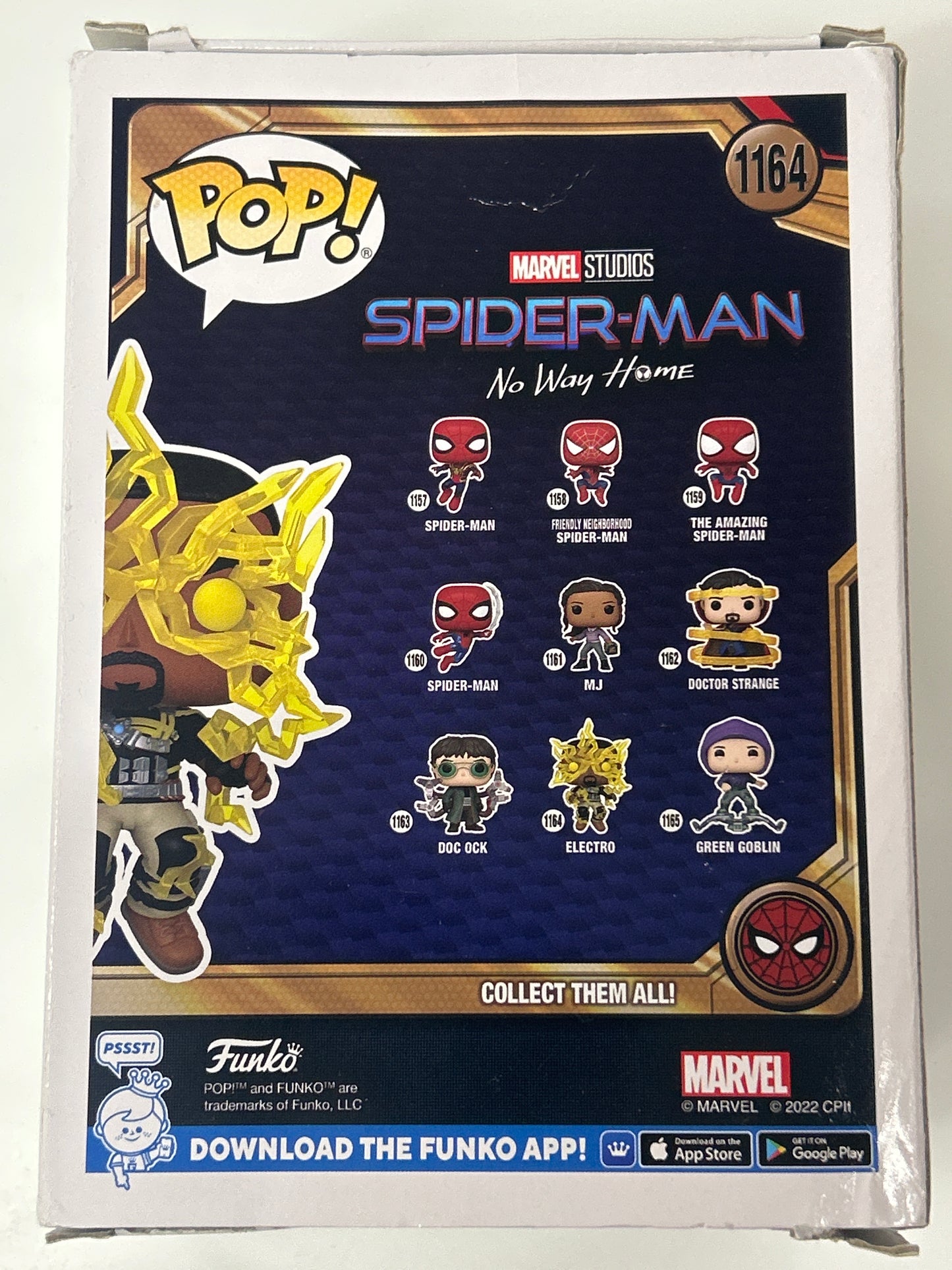 FUNKO POP MARVEL SPIDER-MAN NO WAY HOME ELECTRO MODERATE CONDITION