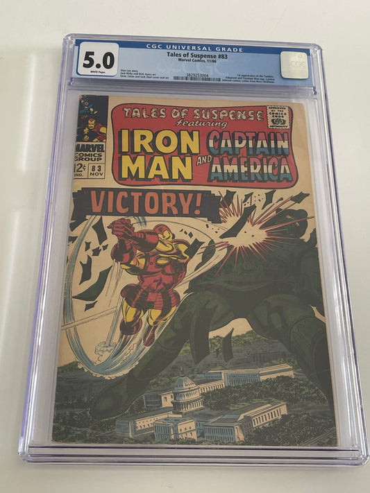 MARVEL COMICS TALES OF SUSPENSE IRON MAN AND CAPTAIN AMERICA #83 CGC 5.0