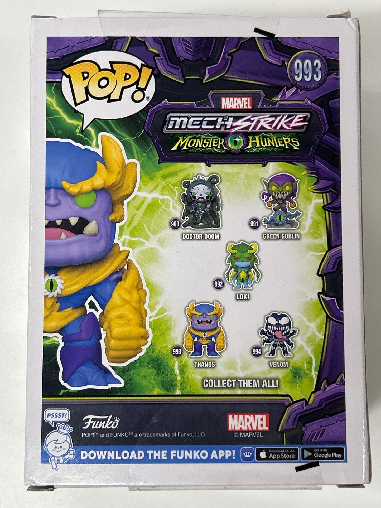 FUNKO POP MARVEL AVENGERS MECHSTRIKE MONSTER HUNTERS THANOS GREAT CONDITION