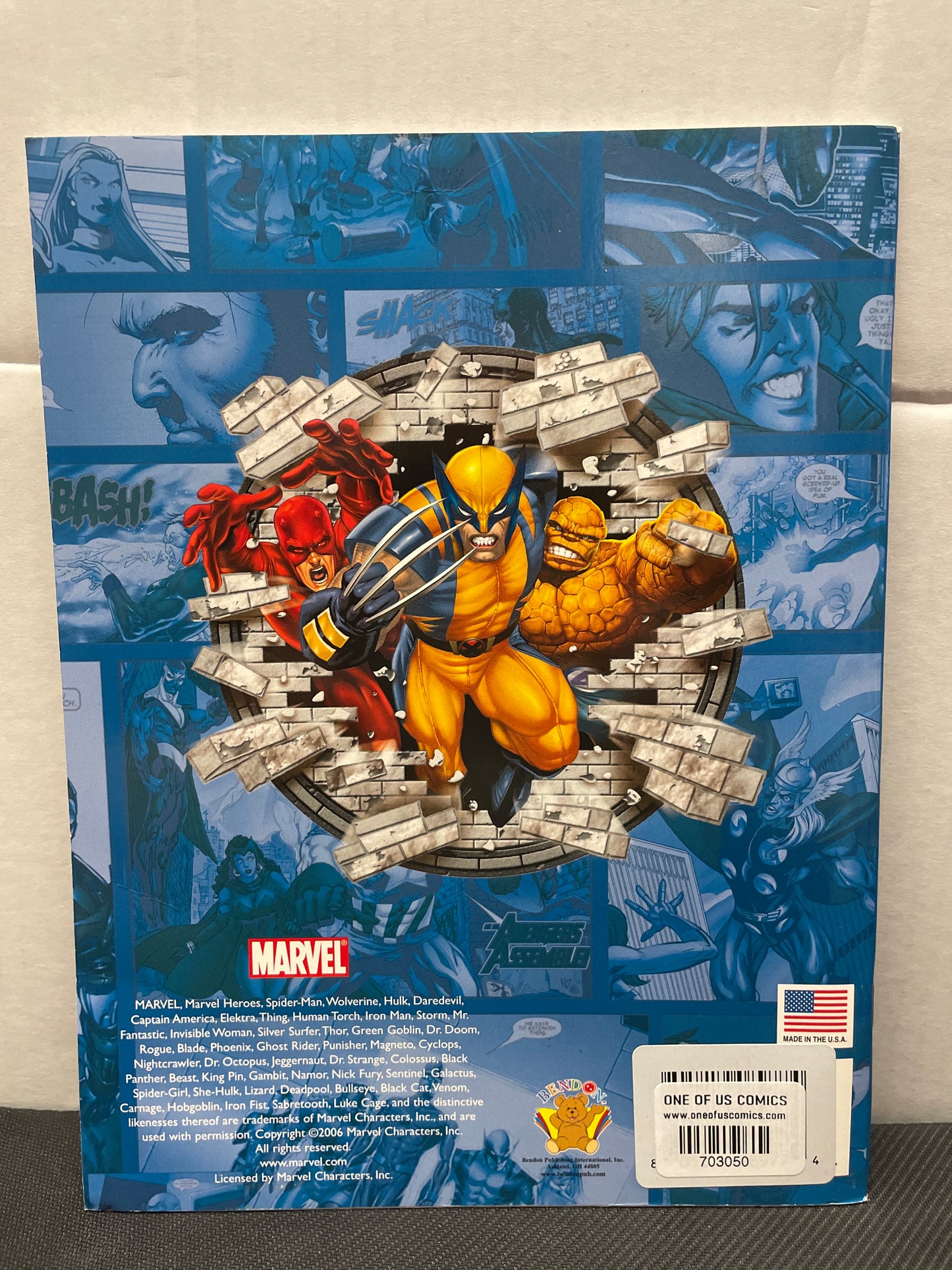 MARVEL ACTIVITY BOOK 2006 BENDON W/ STICKERS & POSTER!! (HTF VINTAGE BENDON ACTIVITY BOOK)