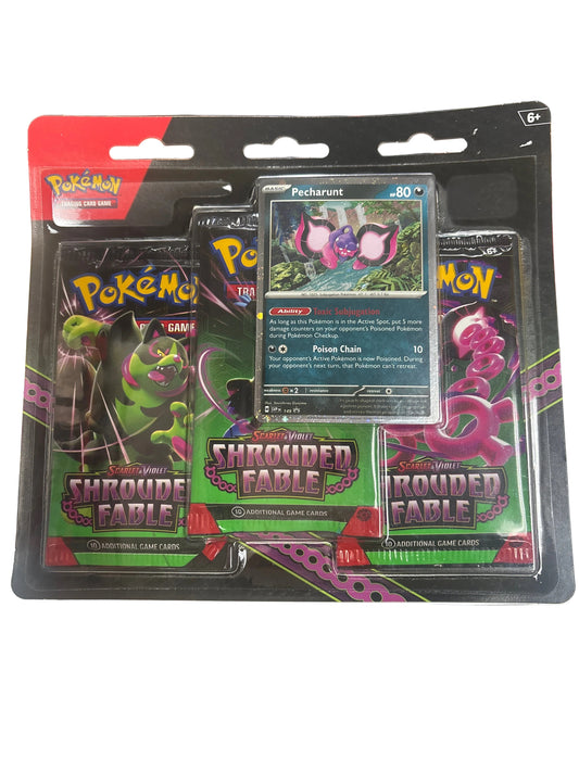 POKEMON SHROUDED FABLE 3PK BLISTER WITH PROMO AND COIN