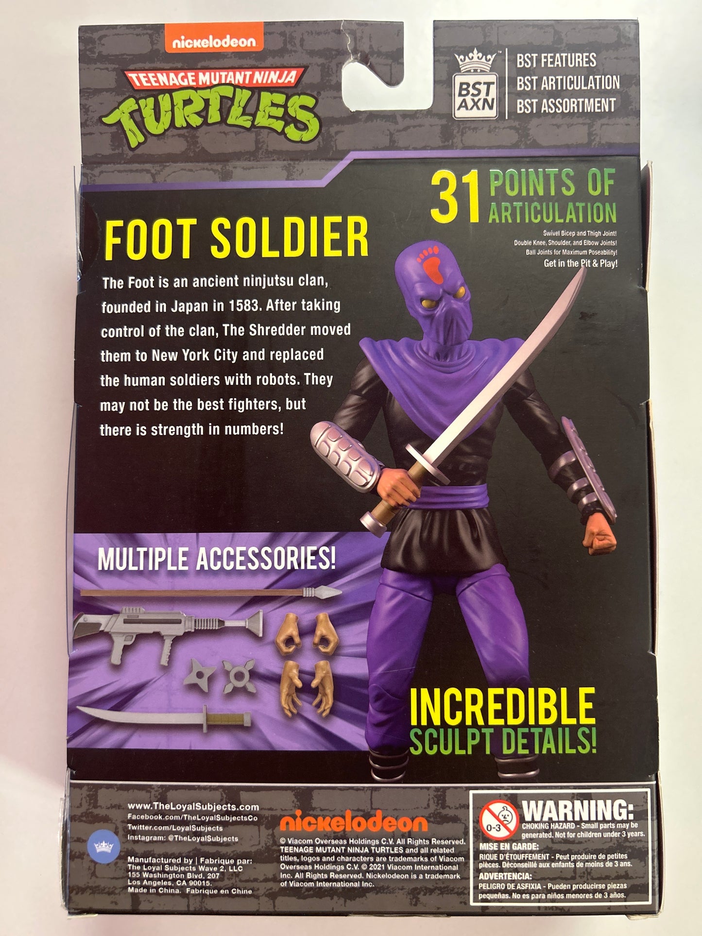 BST AXN TEENAGE MUTANT NINJA TURTLES FOOT SOLDIER NEW IN GREAT CONDITION BOX