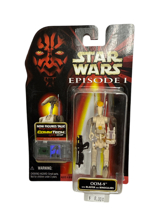 Star Wars Episode I OOM-9 Action Figure Talking CommTech Chip with blaster rifle