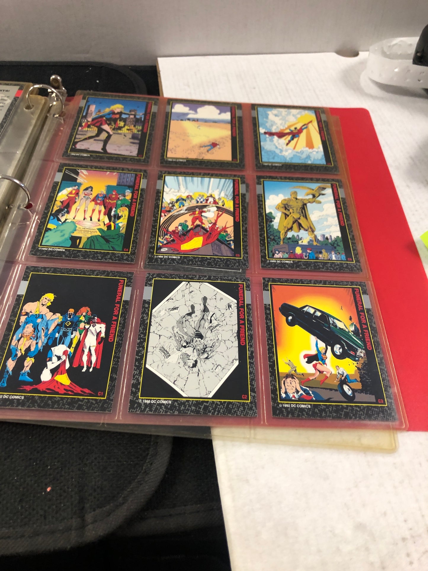 DC DEATH OF SUPERMAN TRADING CARD SET 1-90