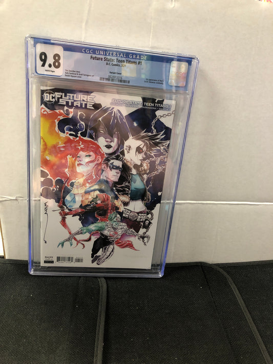 DC COMICS FUTURE STATE TEEN TITANS #1 (2021) VARIANT COVER 1ST APPEARANCE OF RED X IN DC UNIVERSE CONTINUITY CGC 9.8 WP