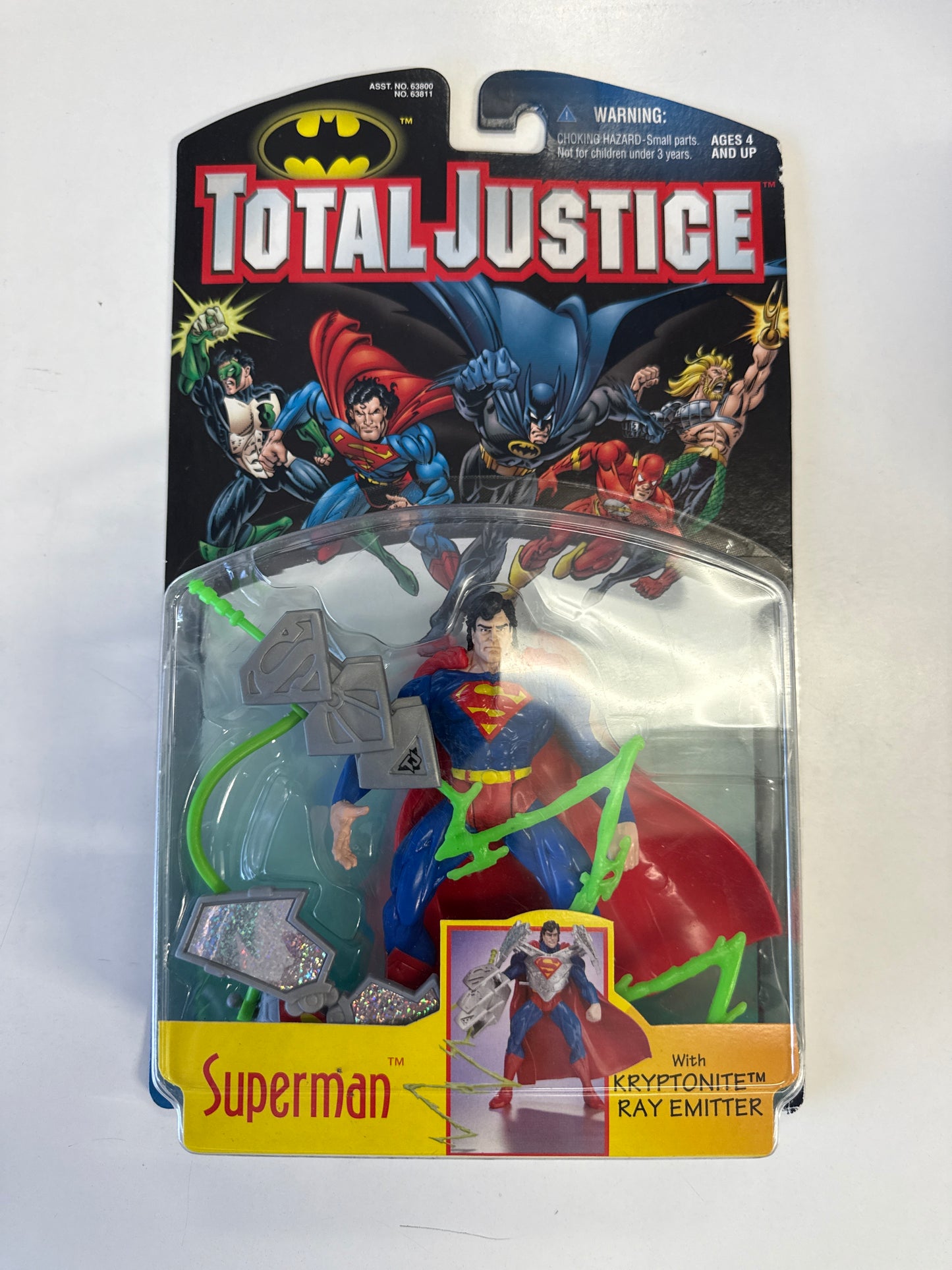 TOTAL JUSTICE SUPERMAN with KRYPTONITE EMITTER ACTION FIGURE