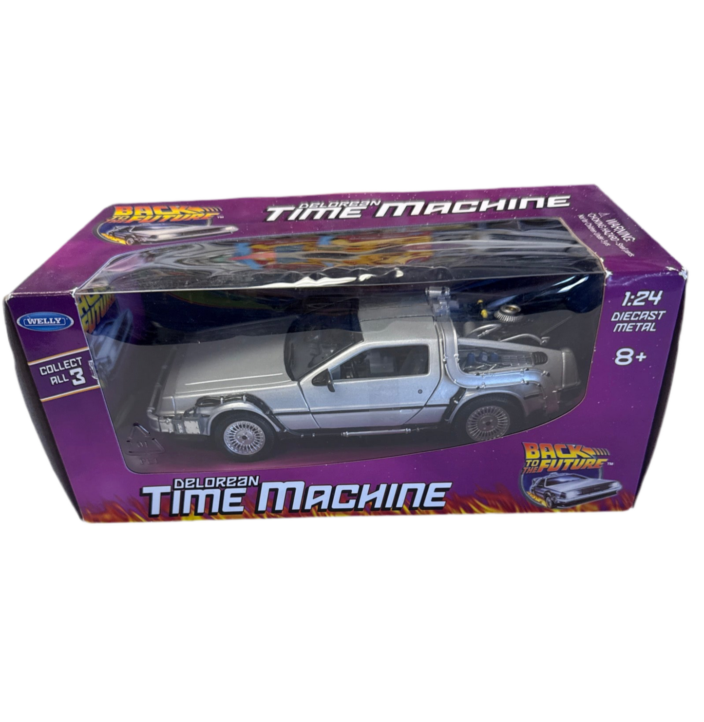 WELLY 1:24 BACK TO THE FUTURE DELOREAN TIME MACHINE ORIGINAL CAR. Mcfly NIB