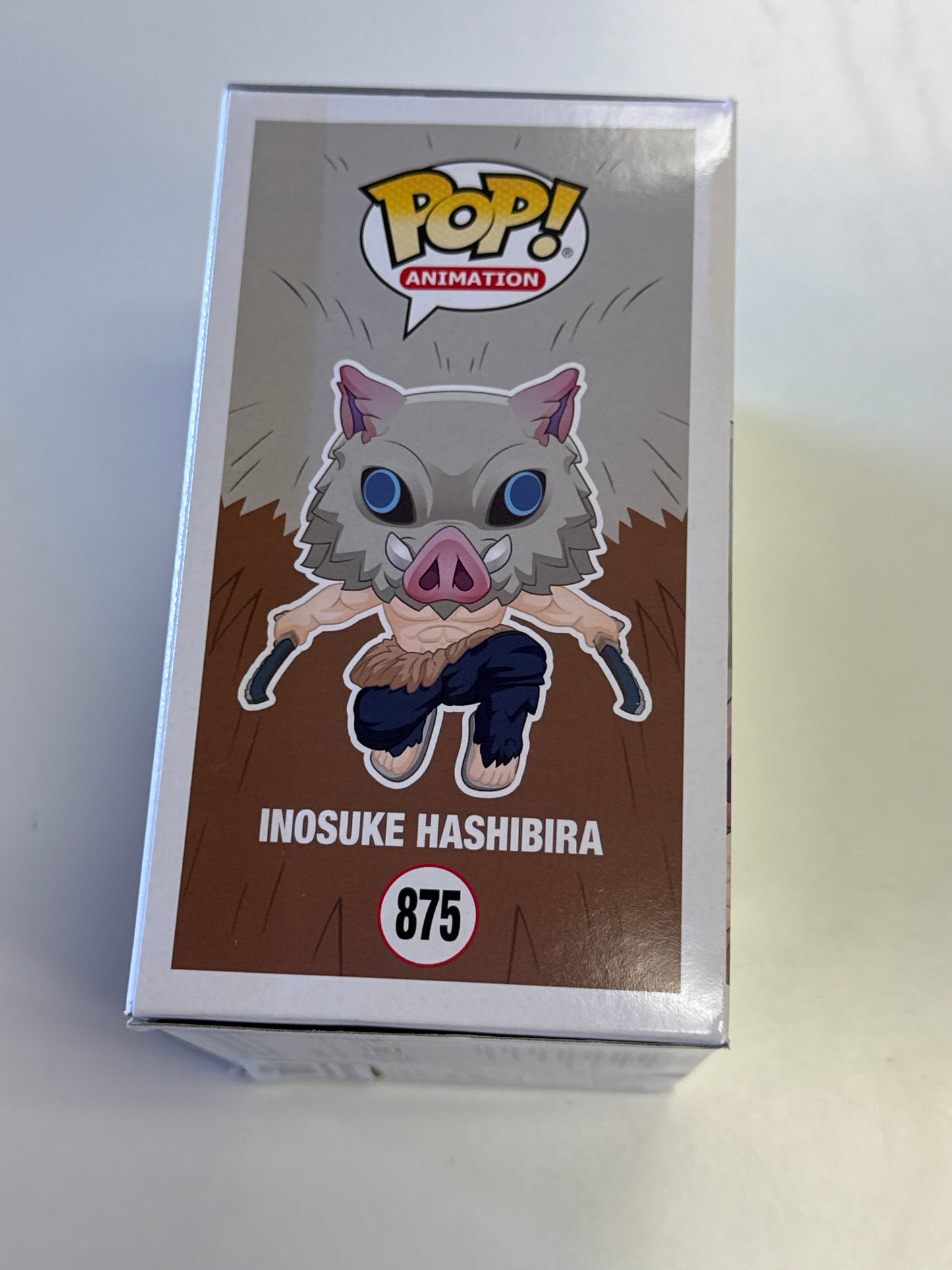 FUNKO POP ANIMATION DEMON SLAYER INOSIKE HASHIBIRA FLOCKED CHALISE COLLECTIBLES EXCLUSIVE 875 GOOD CONDITION IN BOX