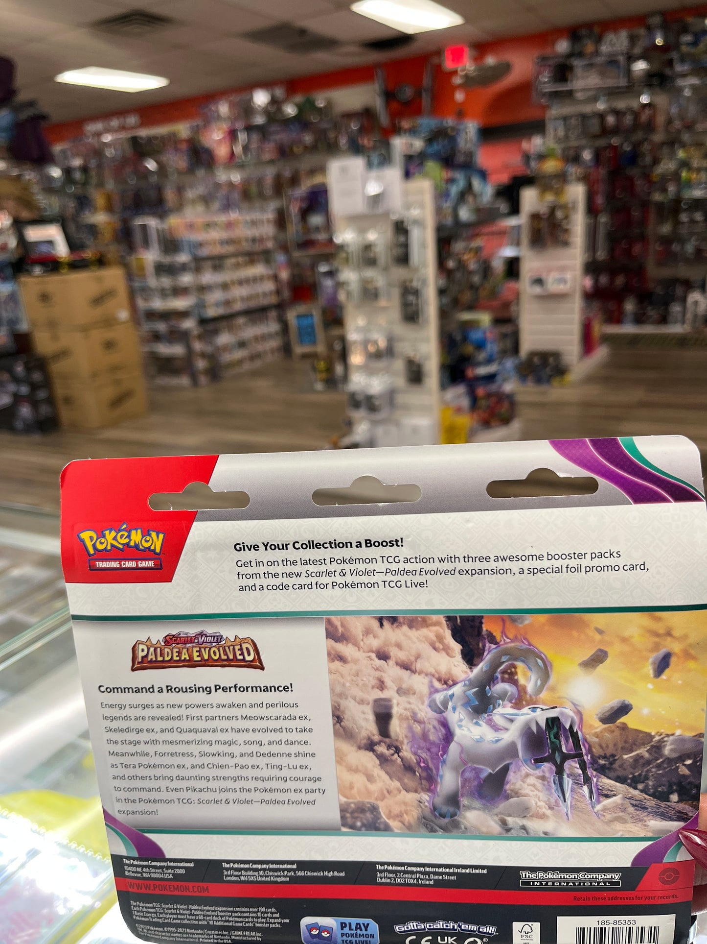 POKÉMON TCG SCARLET & VIOLET PALDEA EVOLVED 3 PACK BLISTER
