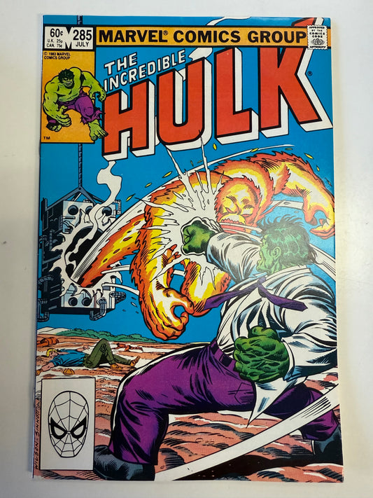 MARVEL COMICS INCREDIBLE HULK #285 silver Direct 1986
