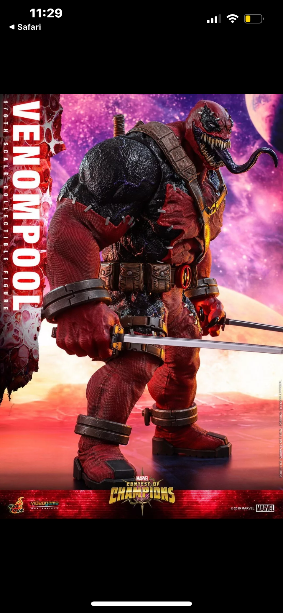 Hot Toys VGM 35 Venompool 1/6th scale collectible figure Contest of Champions