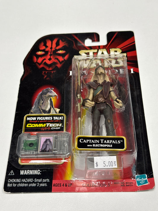 Star Wars Episode I CAPTAIN TARPALS  Action Figure Talking CommTech Chip