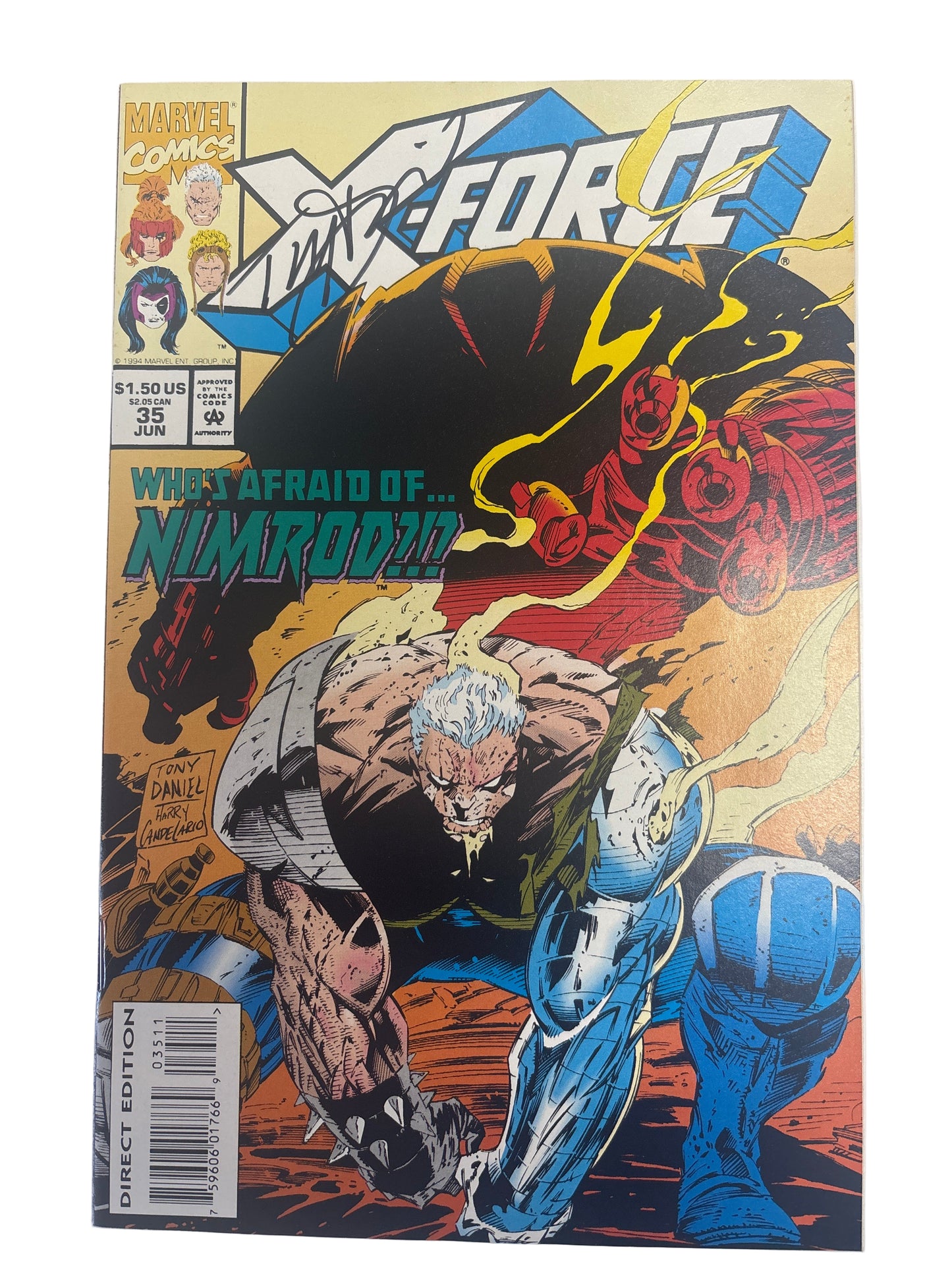 MARVEL COMICS X-FORCE SIGNED BY TONY S. DANIEL WITH CERTIFICATE OF AUTHENTICITY