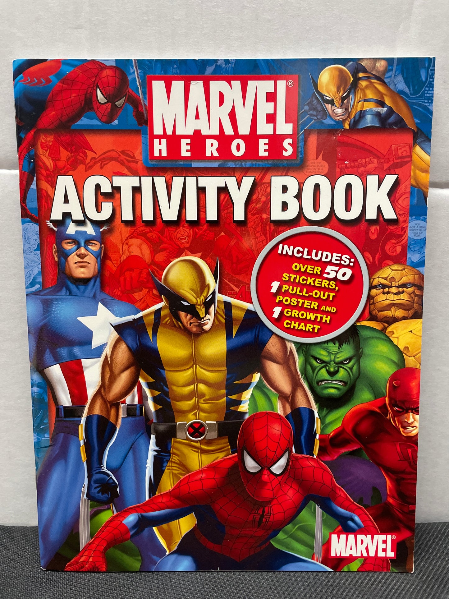 MARVEL ACTIVITY BOOK 2006 BENDON W/ STICKERS & POSTER!! (HTF VINTAGE BENDON ACTIVITY BOOK)