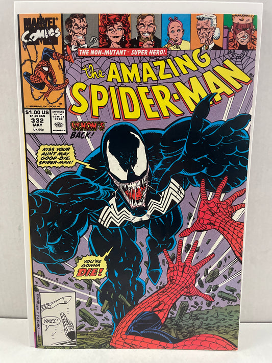 THE AMAZING SPIDER-MAN #332 (1st JAY LENO APPEARANCE! ERIK LARSEN VENOM COVER 1990) NM/MINT 💎 GEM!