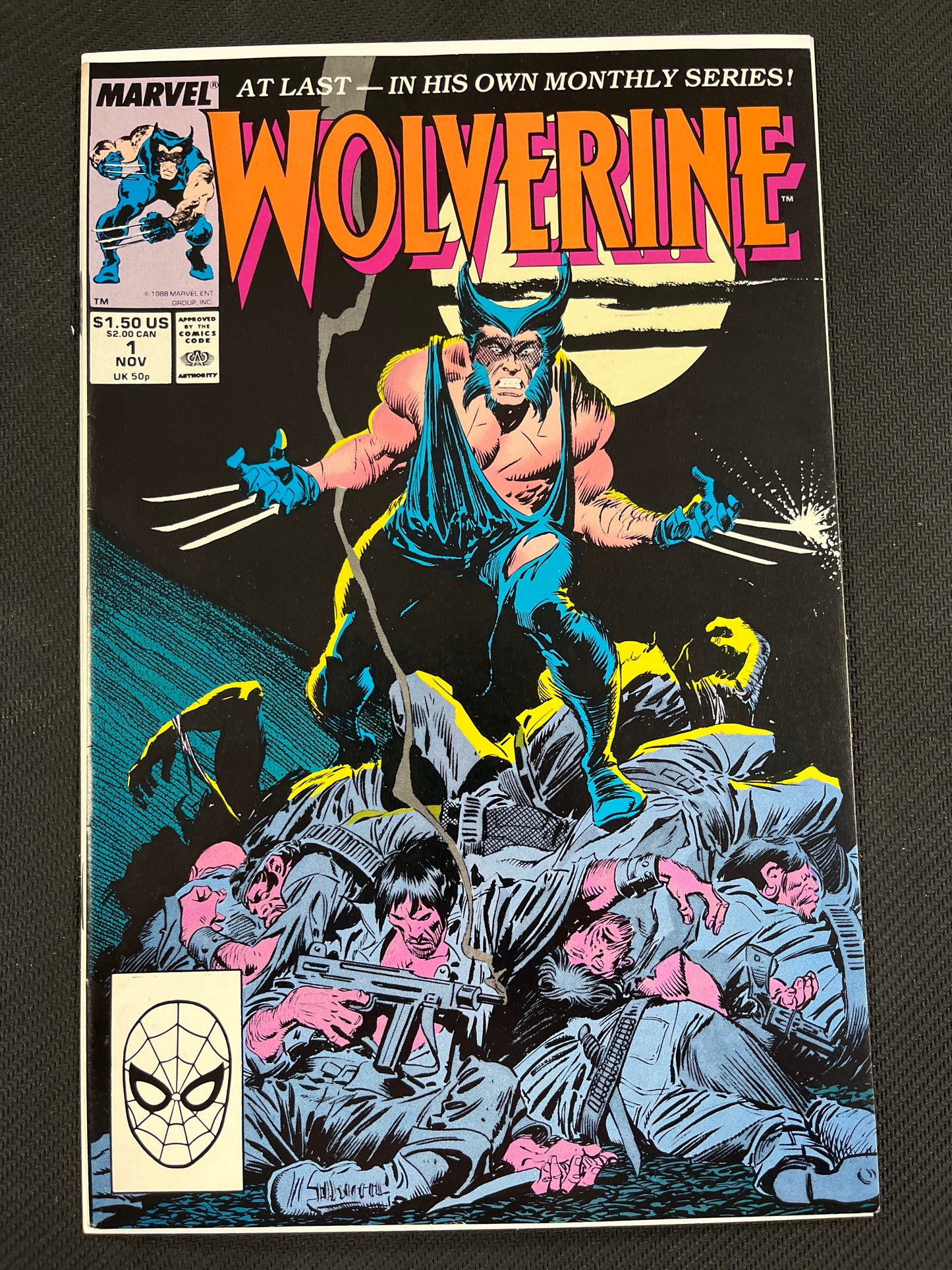 WOLVERINE #1 NM (1988, MARVEL COMIC KEY!) 1st PATCH & SOLO WOLVERINE!!