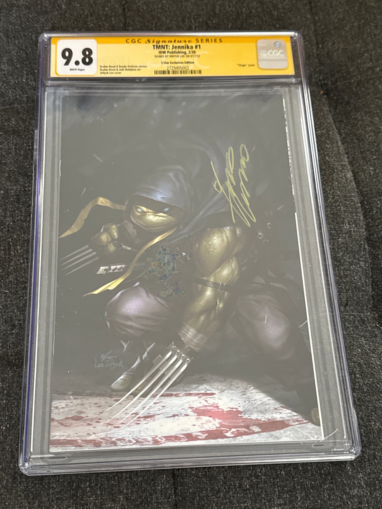 IDW TMNT JENNIKA #1 5-STAR EXCLUSIVE VIRGIN SIGNED INHYUK LEE CGC 9.8